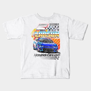 Kyle Larson Throwback Car Kids T-Shirt